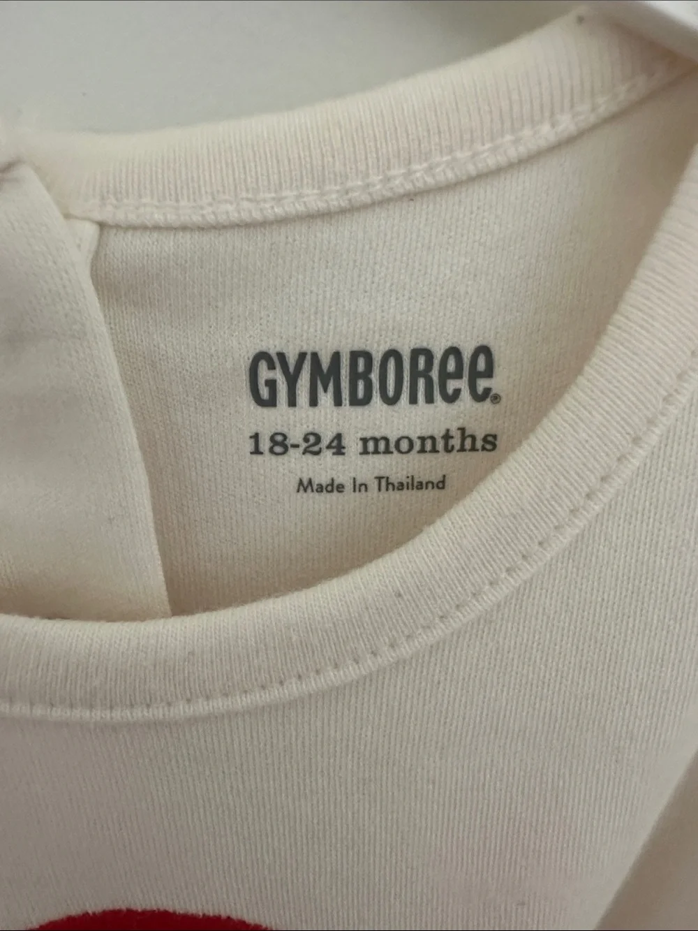 NWOT Gymboree Cream Long-Sleeve One-Piece with Red Candy Cane